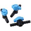5pcs Black & Blue Shut-Off Switch 16mm Water Valve Drip Irrigation Hose Valve  Water,Oil,Gas