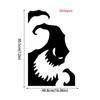 Horror Party Supplies Scary Witch Halloween Home Decor Removable Door Wall Decoration Scrubbed Halloweens Stickers Black Durable