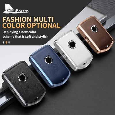 Metal Leather Car Remote Key Case Cover Shell For Volvo XC60 XC40 XC90 S90 V60 S60 V90 2010-2022 Holder Protector Fob Keychain