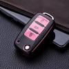 3 Buttons Key Case for Volkswagen Polo Tiguan Passat Golf Jetta Lavida Tpu Leather Protection Shell Bag for Skoda Octavia Seat