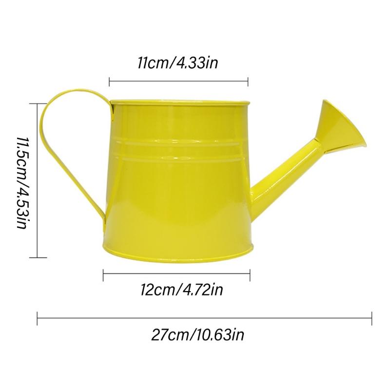 Vintage Iron Watering Can Planter Convenient Metal Container Perfect As a Flower Pots or Office Decoration