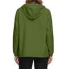 Women's Waterproof Windproof Hooded Jacket Lightweight Outdoor Raincoat Full Zip Front Pockets Adjustable Drawstring Hood