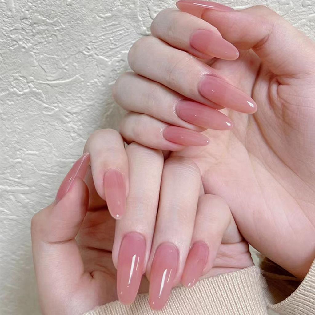 30PCS Gentle Nude Pink Fake Nails Charming Comfortable to Wear Manicure Nails for Manicure Lovers and Beauty Bloggers