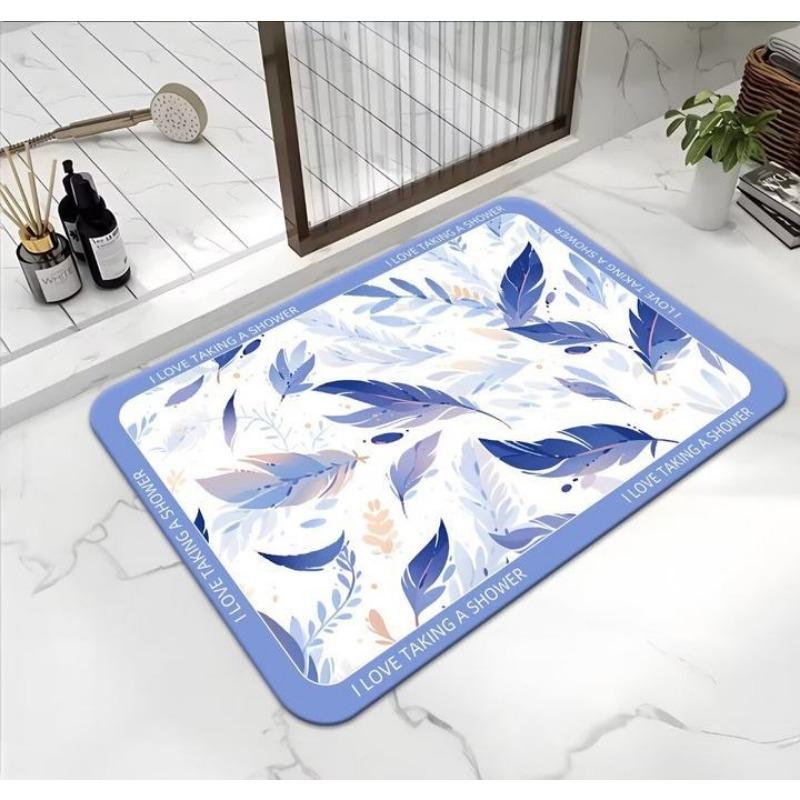Bathroom Absorbent Foot Mat Dirty Diatom Mud Mat Non-slip Absorbent Toilet Door Mat Carpet Toilet Door