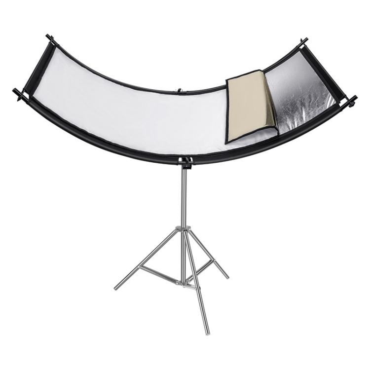 FOMITO U-Shaped Curved  Photo Studio Reflector Board 4 In 1 Gold Silver White Black Reflective Board U-Shaped 4 in 1
