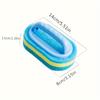 1pc Multi-Purpose Magic Cleaning Sponge with Ergonomic Handle Blue & Yellow Striped Scrubbing Pad for Kitchen, Bathroom,Toilets & Ceramics
