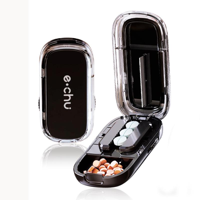 

Новейший регулируемый делитель таблеток на четверти, контейнер для хранения, портативный, для лекарств, таблеток, пыленепроницаемый, с разделителем, органайзер, измельчитель, делитель таблеток