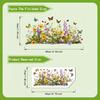 Fresh Flower Pattern Wall Sticker Waterproof Non-Marking Sink Area Background Decal for Bathroom Kitchen Decor
