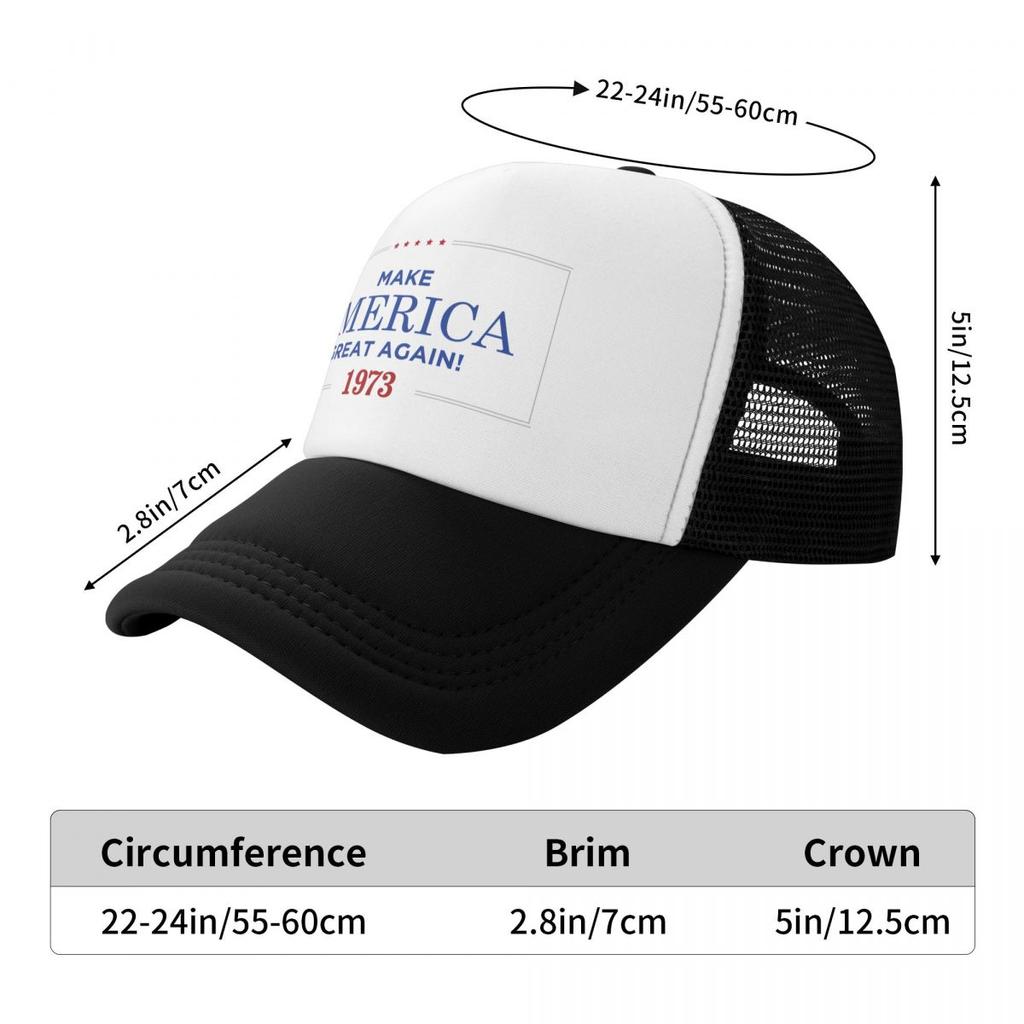 Classic Custom Years Birthday Old Gift Making America Great Since 1973 Trucker Hat Adjustable Baseball Cap Spring Snapback Caps