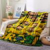 1PC Brazil National Football Team Patterned Flannel Blanket Suitable For All Seasons for Home Decor Warmth and Comfort Gifts Holiday Present