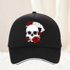 Design Creative Poker and Skull Print Baseball Caps for Unisex Women Suitable for Daily Leisure Fashion Versatile Outdoor Sunhat