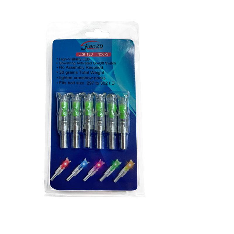 

Auto-Lighting LED Arrow Nocks for 7.6mm Inner Diameter Shafts (6-Pack)