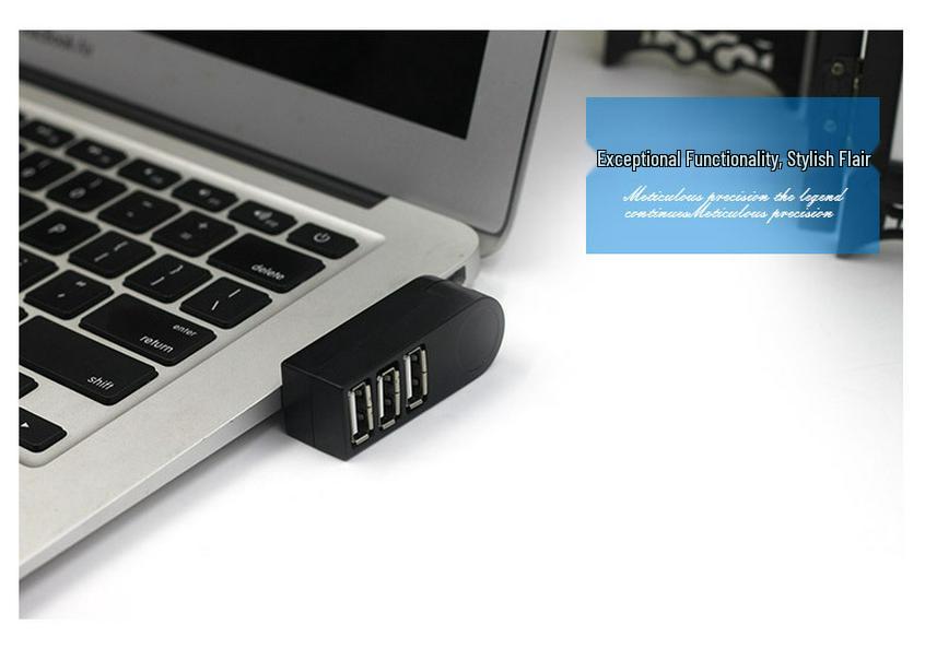 3-Port Rotating USB 2.0 Hub Splitter