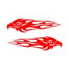 2 Stück/Set Flamme - Adler Motiv Fahrzeugaufkleber, Bunte Sticker zur Personalisierung von Motorrädern/Autos