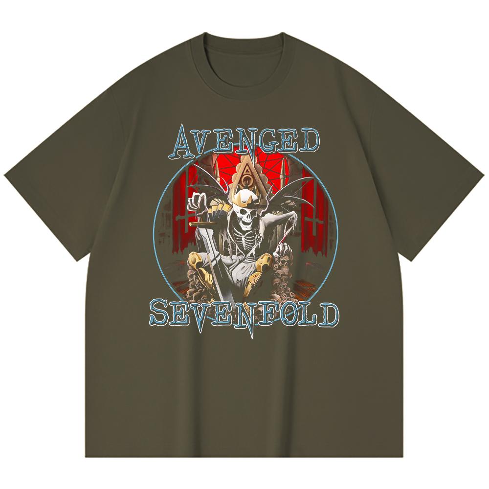 230 Gsm 100% Cotton Heavy Metal T-Shirt Rock Band Popular Music Print Unisex Heavy Cotton T Shirt