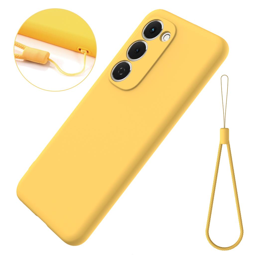 Dla TECNO Spark 40 Pro+ 4G Etui z płynnego silikonu Pokrowiec na tył telefonu z paskiem na rękę