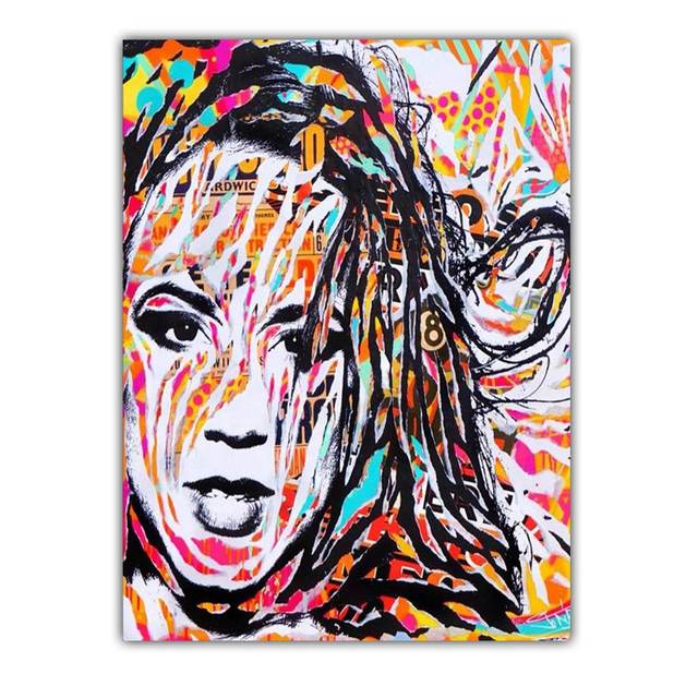Nowy Graffiti art abstrakcyjna figura na płótnie malarstwo kultura uliczna wall art kobiety kolor plakat biuro salon home decoration mural bez ramki!