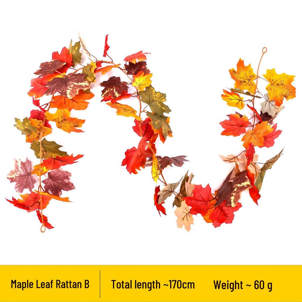 Sztuczne girlandy z liści klonu na Boże Narodzenie, wesele i do dekoracji domu