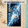 Beach TowelErling Haaland Custom Name Text Personalized Soft Towel for Beach Pool Indoor Home Decor Gift