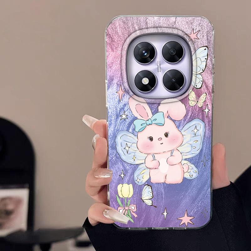 For Redmi 14C A3 13C Note 13 14S 14 Pro Plus 5G 15 15C Women Phone Case Cartoon Cat Panda Pattern Popular Fashion Bumper Shells