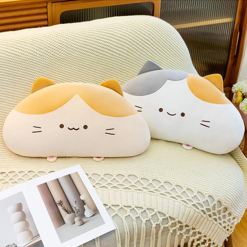 Threecolor Cat Plush Pillow With Soft Pp Cotton Filling For Girls And Boys