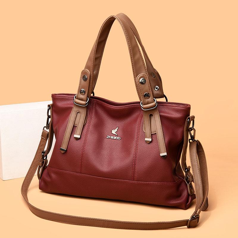Borsa a mano in pelle di mucca al 100%, borsa a tracolla in vera pelle da donna, borsa a tracolla in pelle di mucca naturale di alta qualità, grande capacità
