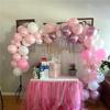 117Pcs pink and white latex balloon set suitable for birthday parties, weddings, Valentine's Day party decoration