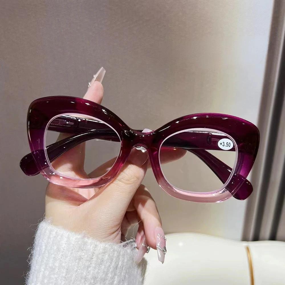 Luxury Personalized Blue Light Blocking Reading Glasses Trendy Spring Leg Presbyopia Eyeglasses 0+1.0+1.5+2.0+2.5+3.0+3.5+4.0