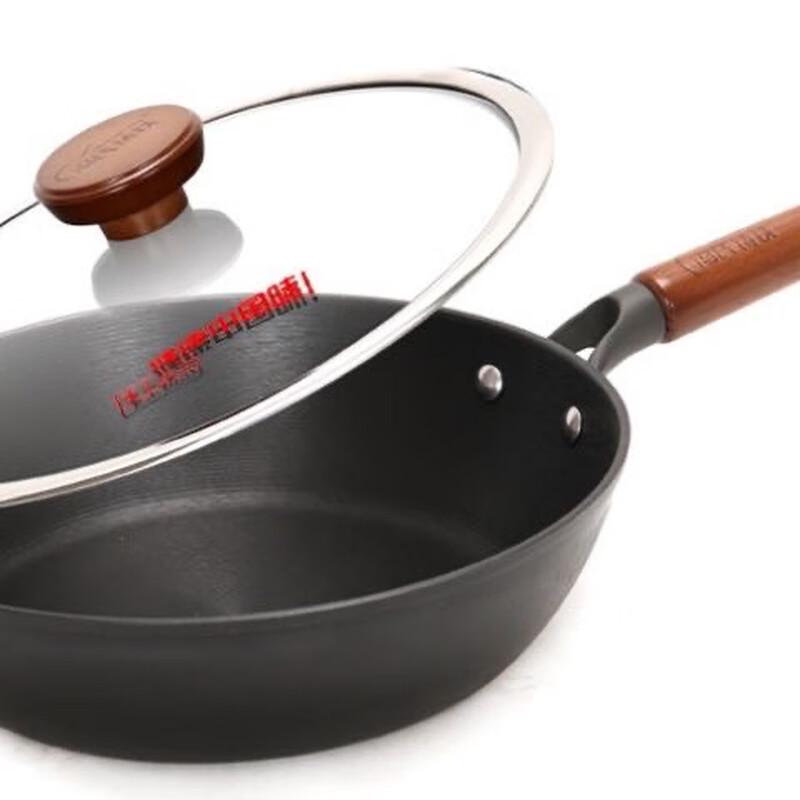 Fengshi 28cm Chinese Style Cast Iron Wok with Lid