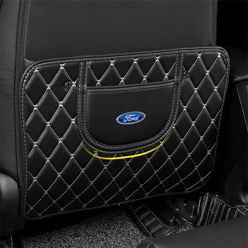 Car Kick Pad Back Seat Protect Auto Anti Mud Dirt Pad with Storage Bag Protection CoverFor Ford Ecosport Edge Figo Flex Focus