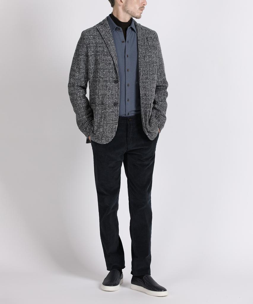 PANICALE Navy Slim Fit Corduroy Pants