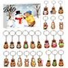Party Favors 2026 Advent Calendar, 24 Days Cute Animal Keychains Christmas Countdown Tree Hanging Ornaments Mini 3D Collectible Figures, Holiday Gift