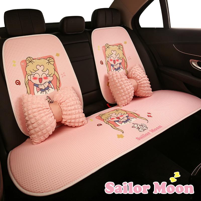 Beautiful Girls Universal Seat Cushion Covers Cute Breathable Four Seasons Comfortable Soft Pad Car Seat Protector