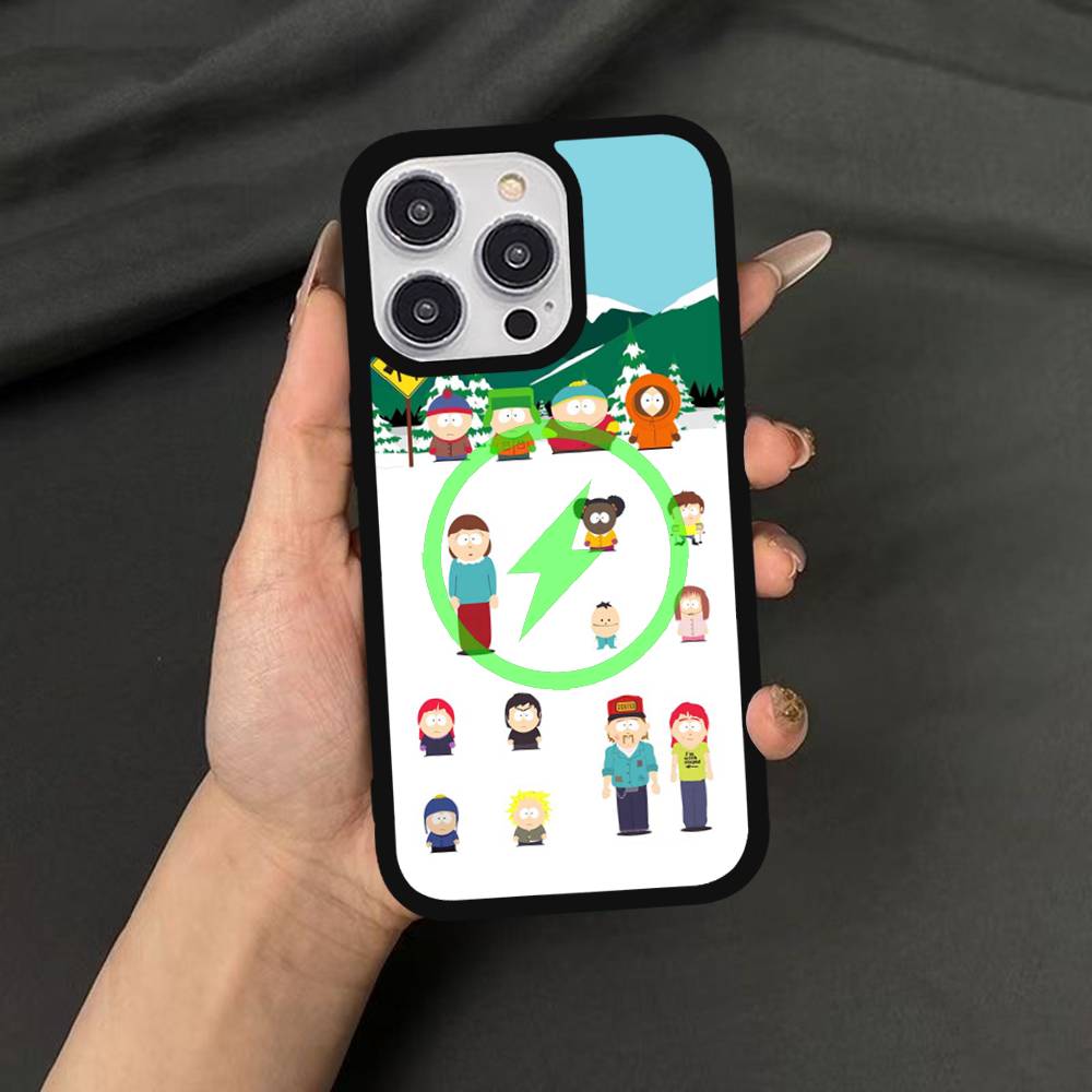 Cartoon S-South P-Park Promax Magnetic For iPhone 17 16 14 13 12 11 15 Pro Air Max Plus Phone Case Wireless Charge