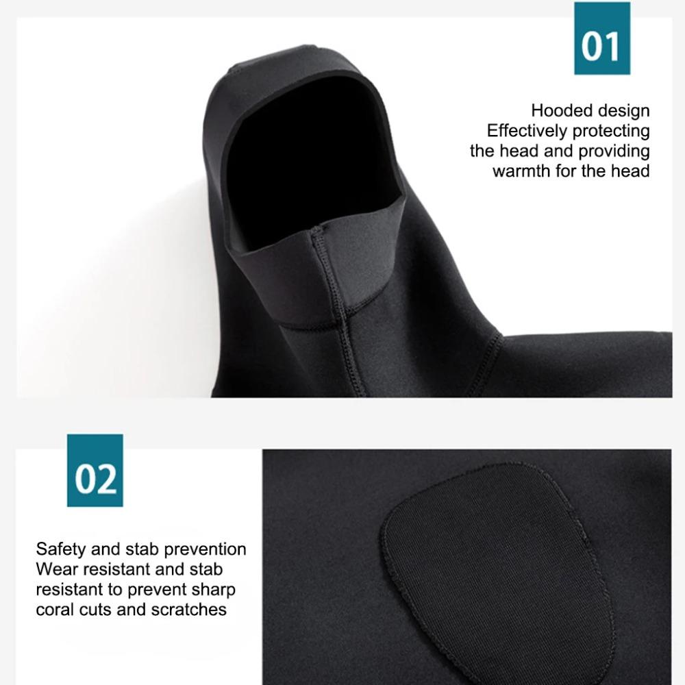 Professional Diving Suit Men’s Deep Diving Warm Wetsuit Cold-Proof 3mm Thickened One-Piece Snorkeling Fishing and Hunting Suit