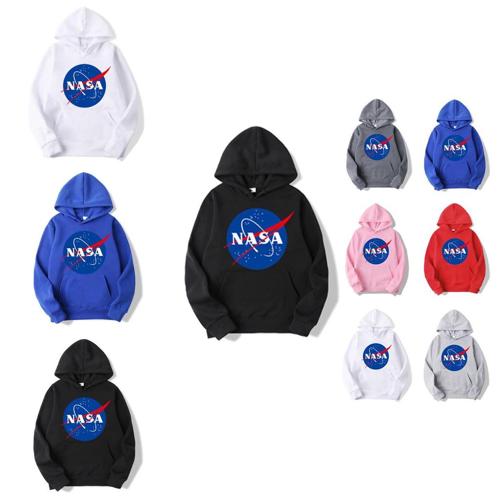 Ultra-comfortable Nasa Hoodie Pullover Tops Unisex Hip-hop Skateboard Sweatshirts