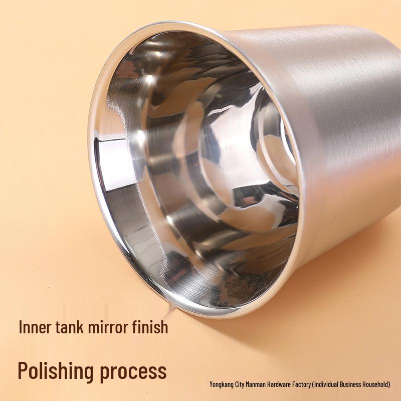 304 Stainless Steel Double-Layer Insulated Portable Beer & Coffee Cup – Anti-Scald, Solid Color, Mini Size for Outdoor Use