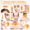 3pcs/set Gua Sha Scraping Massage Tool Kit Chinese Traditional Body Massager Acupuncture Scraper for Neck Face Back and Foot