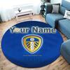 Leeds United Custom Name Round Area Rug,Carpet Rug for Living Room Bedroom Sofa Playroom Decor,Non-slip Floor Mat