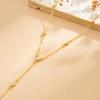 Salircon Minimalism Rhinestone Long Tassel Necklace Women Vintage Chest Thin Chain Female Adjustable Chain Party Jewelry Gifts