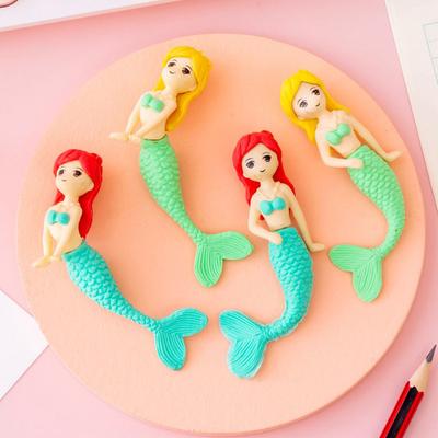 4 Piece Mermaid Student Stationery School Office Supplies Erasers Pencil Rubbr