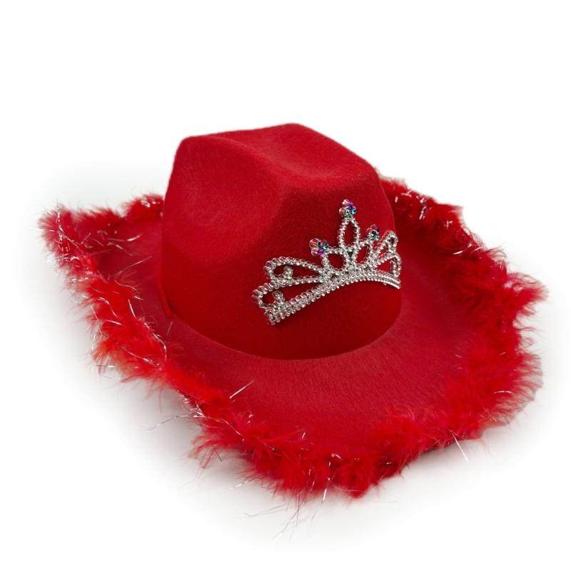 Bachelorette Party Cowgirl Cap for Bride Lady Fedoras Hat Bridal Shower Cowboy Hat Girls Carnivals Party Photoshoots Cap