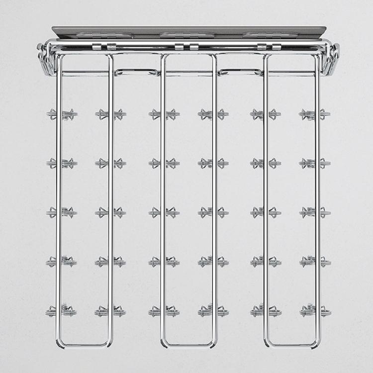 Wall Mounted Sock Hanger Stainless Steel Folding Drying Rack for Towel Underwear