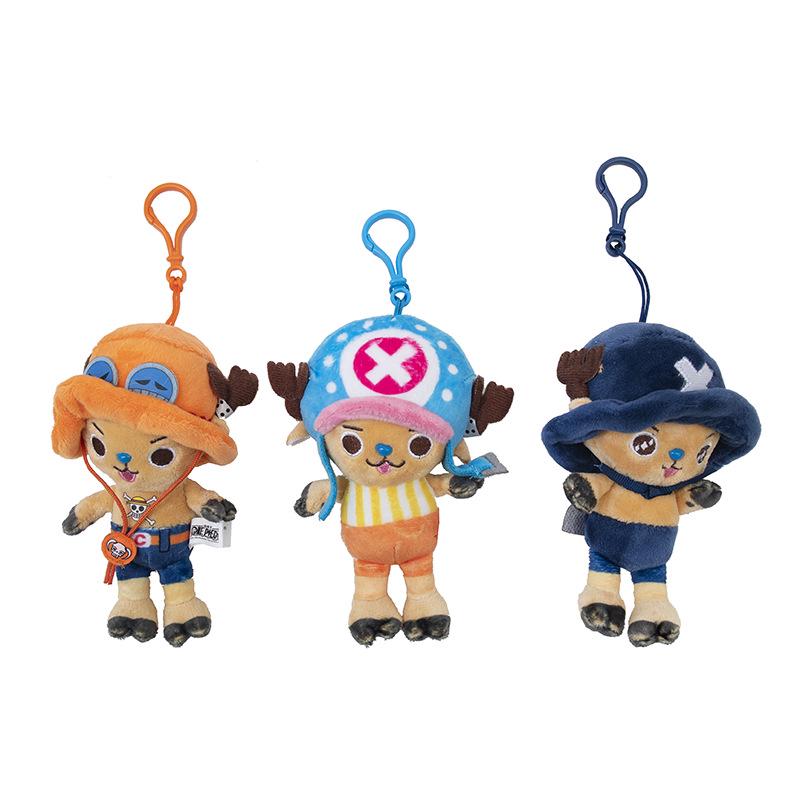 One Piece Luffy & Chopper Keychain Plush Doll - Anime Cartoon Accessory