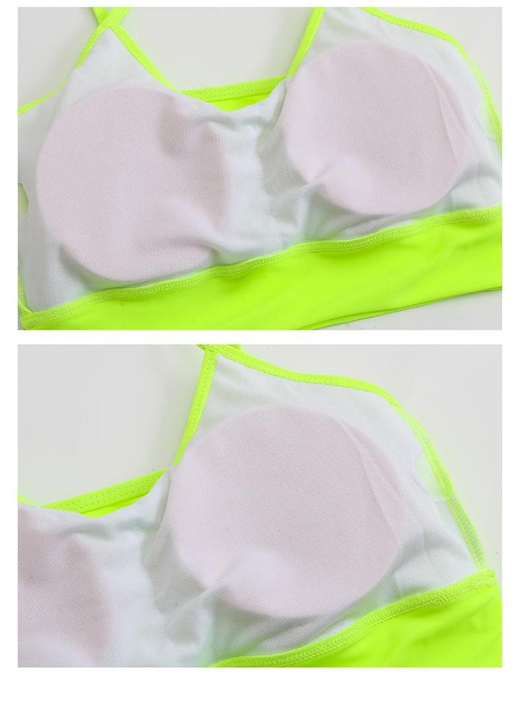 Maillot de bain deux pièces de sport pour femme: Contrôle du ventre taille haute, Débardeur dos magnifique élastique, Short confortable moulant, Maillot de bain source chaude.