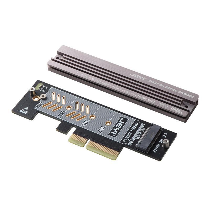 

JEYI M.2 to PCIe 4.0 Adapter Card NVMe SSD Expansion Card for Server/PC