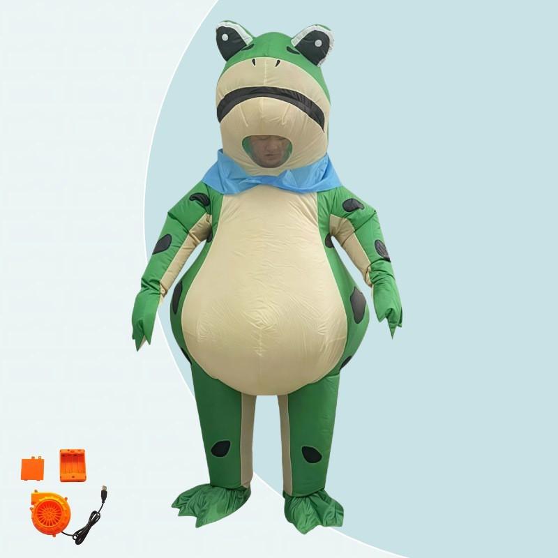 Inflatable Frog Costume Stage Performance Party Cosplay Adult Kids Cartoon Character Outfit