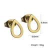 Geometric Stud Earrings Women Stainless Steel Round Square Oval Hexagon Star Triangle Rectangle Trend Jewelry Gifts