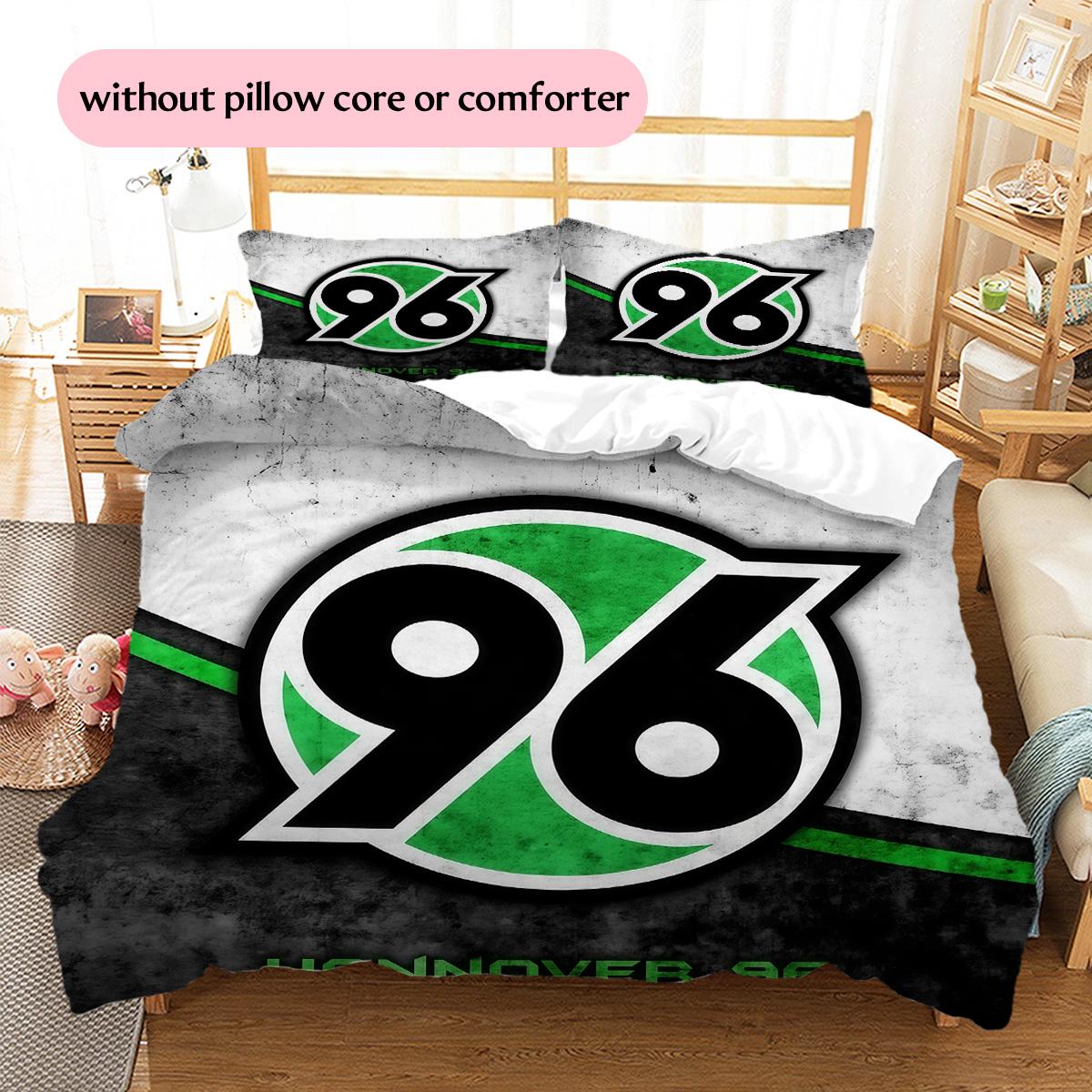 

Hannover 96 Pattern Bedding Quilt Set Home Decoration Gift (1 * duvet cover + 2 * pillowcase without core) 135x200cm