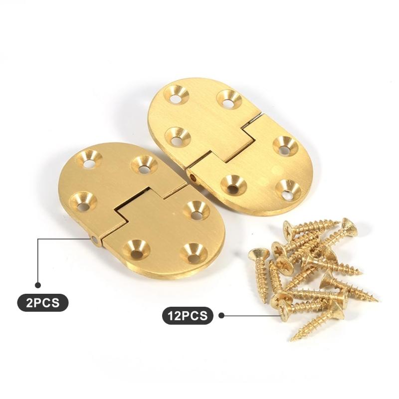 Pack of 2 Practical Sturdy Brass Butlers Tray Hinges with Screws Convenient Accessory for Furniture and Cabinets